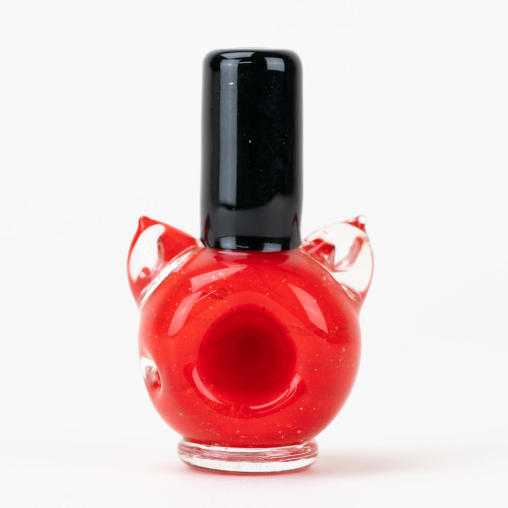 SakiBomb Kitty Red Nail Polish Dry Pipe